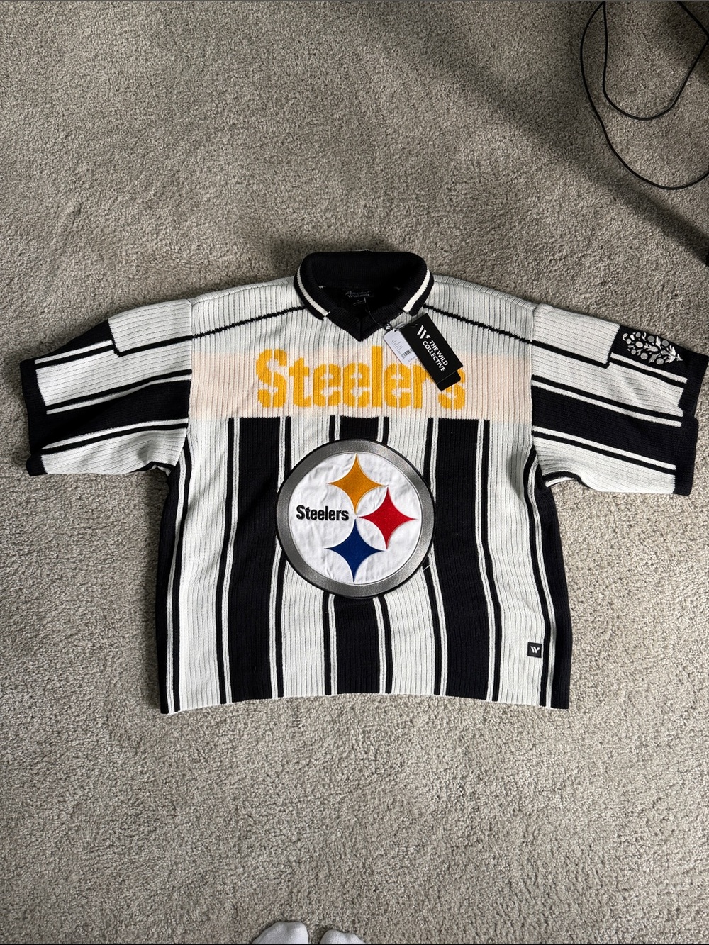 Pittsburgh Steelers Black & White Knit Jersey - Free People Movement